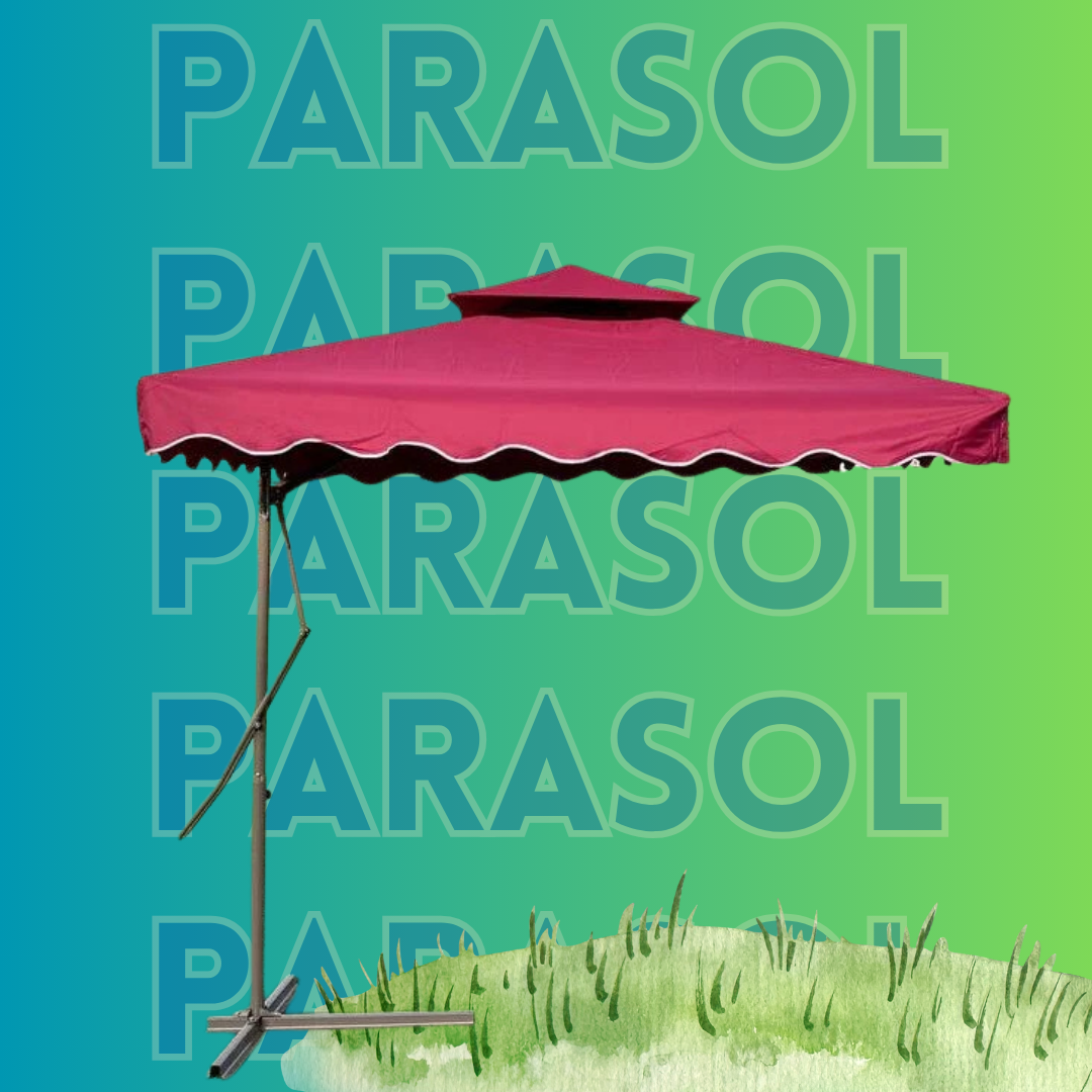 Parasol Carré Pour Jardin, Piscine, Terrasse, Cafétéria .. (2,2m/2,2m) 🌳🏖️